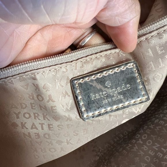 Kate Spade Metallic Gold Tote with Polka Dots - Picture 7 of 9